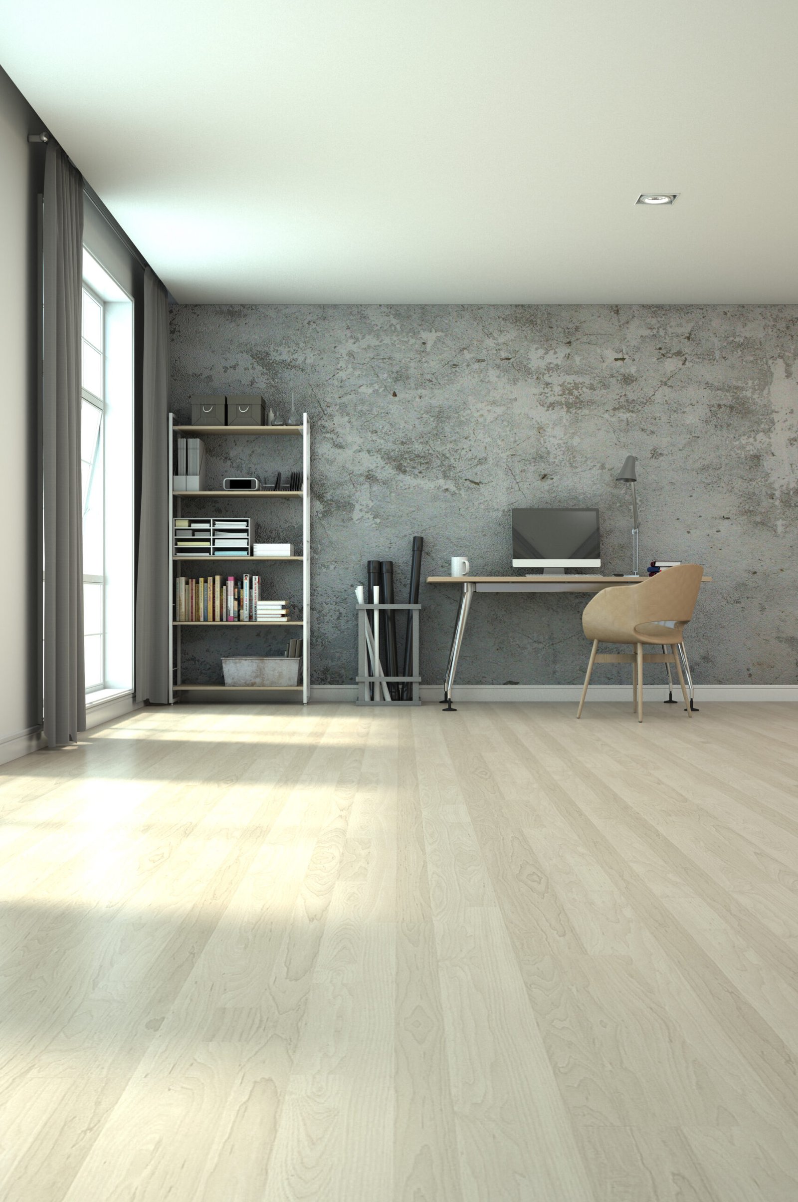3d rendering interior design working area scaled